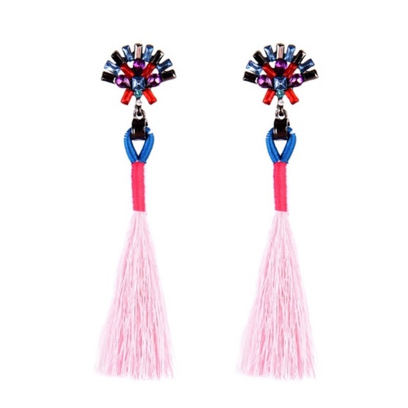 The Mermazing Shop Jewelry - ✨Gorgeous Rhinestone + Fringe Tassel Earrings 💕